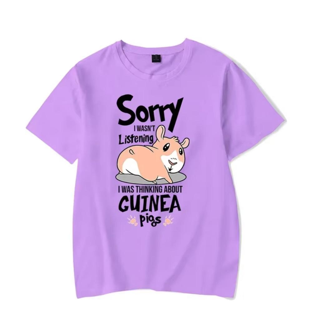 Men T-shirt Sorry I Wasn't Listening I Was Thinking About Guinea Pigs Kawaii T Shirt Men Women Tshirt Graphic Male Classic Tees