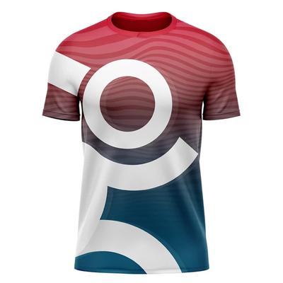 Simple Fashion Running T-shirts Summer Casual Outdoor Fitness 3D Printed Men's Sports Loose Crew Neck T-shirts