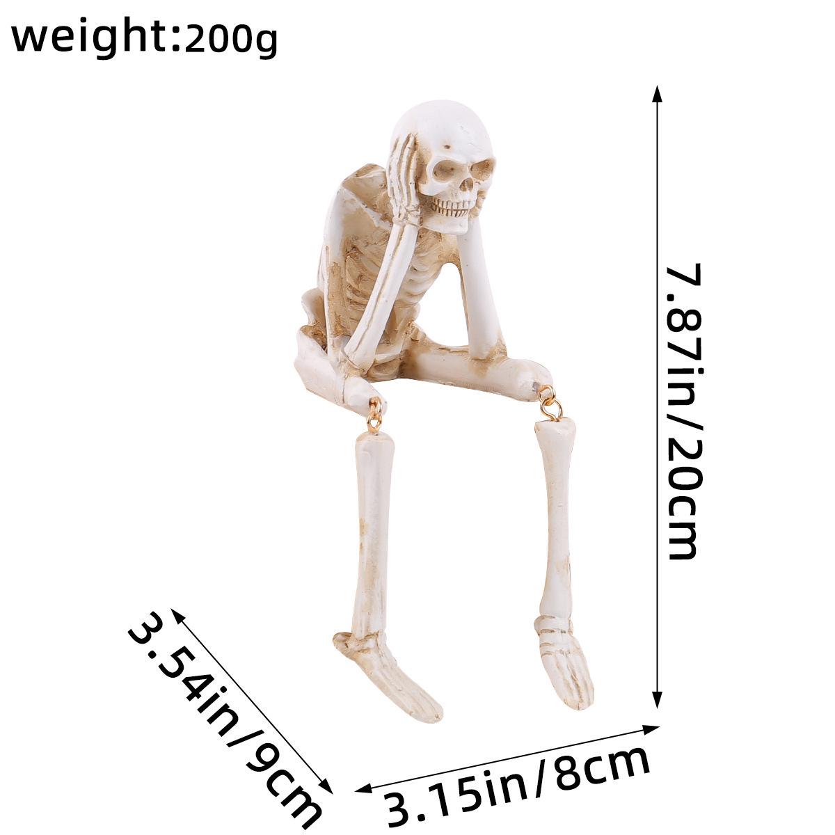

Хэллоуин Скелет Смола Фигурка - Ничего не слышу, ничего не вижу, ничего не говорю