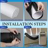Insulated Portable Air Conditioner Hose Cover With Adjustable Straps Easy Installation Black Sleeve for Duct Vent