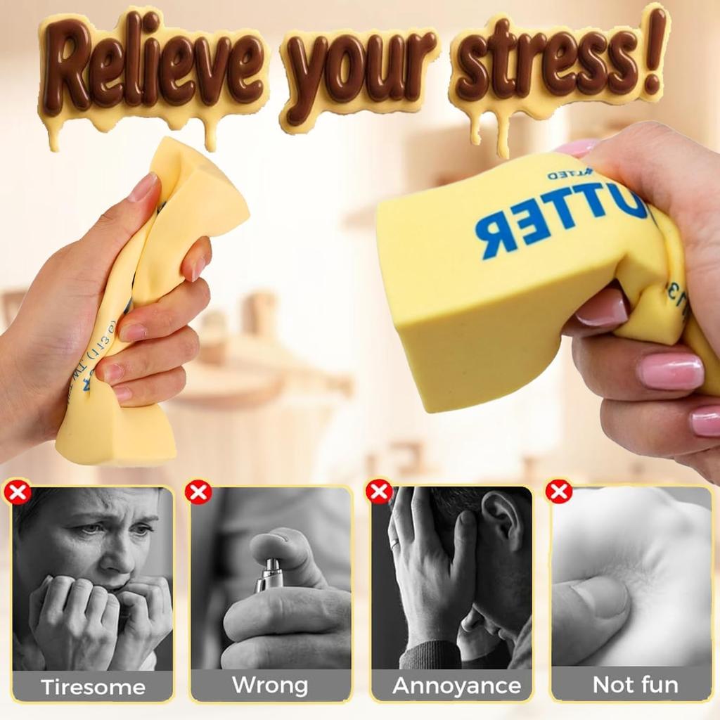 Butter Stick Squishy Toy Slow Rise Squeeze Toy Butter Bar Brick Squishy Fidget Toy Anti Stress Release Hand Relax Gift Kids Toy