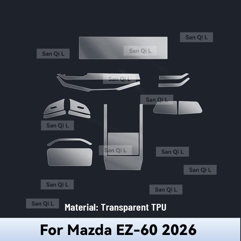 For MAZDA EZ-60 2026 EZ60 Car Navigation Screen Film Gearbox Protective Sticker Anti-scratch TPU Interior Accessories