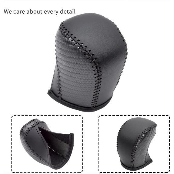 Auto Car Leather Gear Shift Knob Cover Trim for Toyota Highlander 2014-/ Tacoma 2016- Accessories