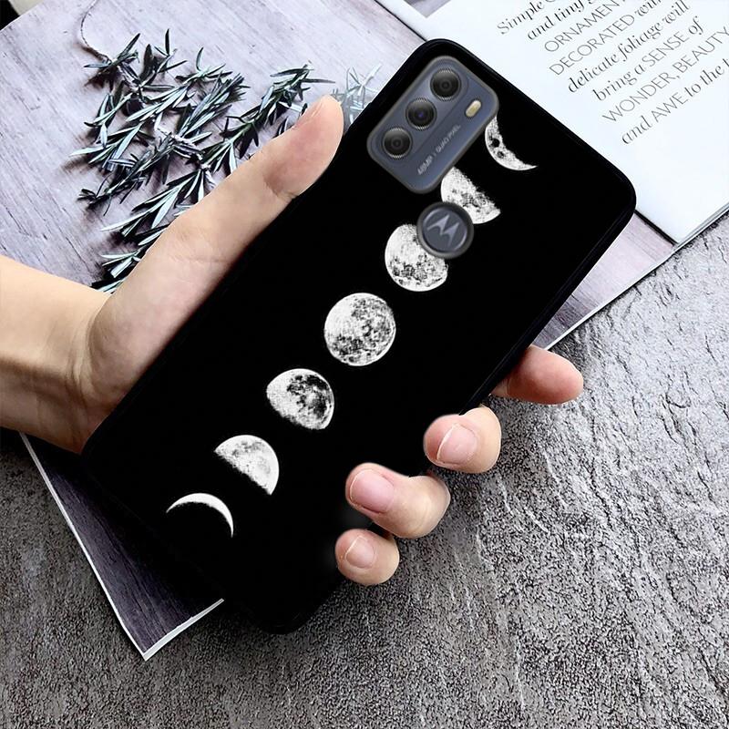 Moon Stars Space Astronaut Phone Case for Motorola Moto G22 G60 G52 G9 G7 Plus G8 Power G100 G Stylus G30 G10 GPure