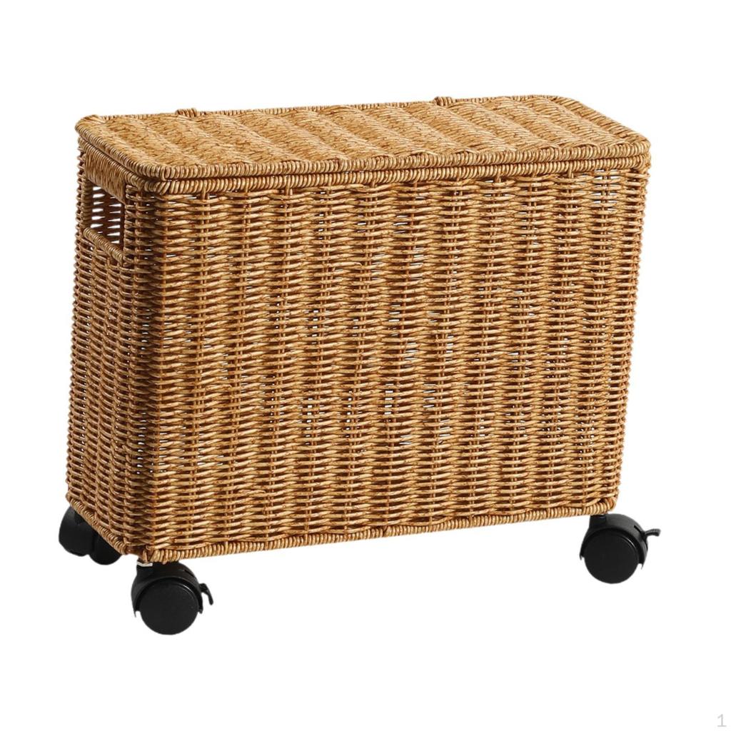 Cesto Contenitore Stretto con Manico Organizer Multiuso per Oggetti Vari Porta Riviste per Cucina