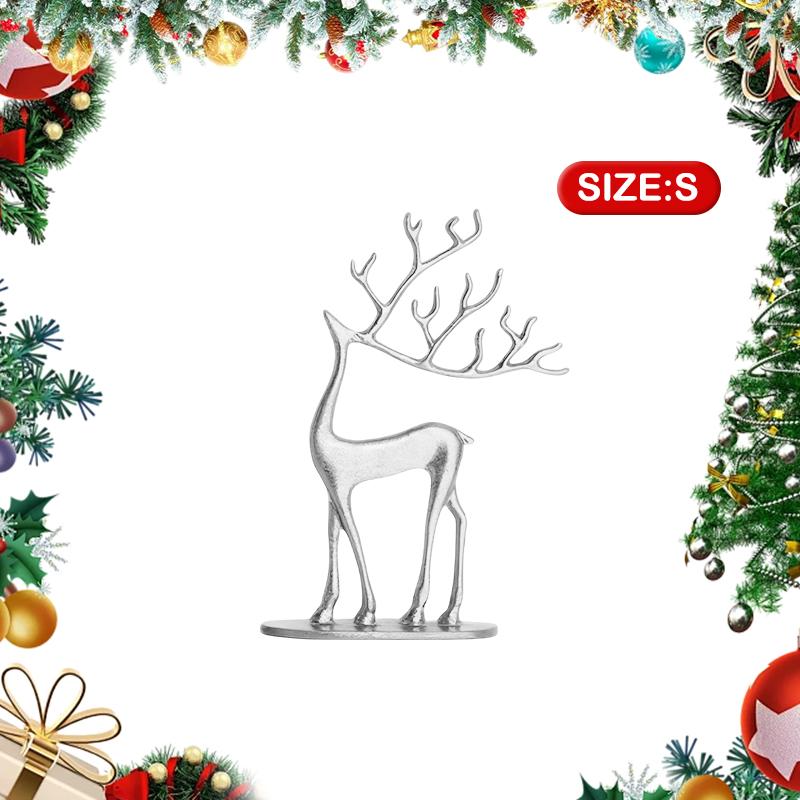 Reindeer Christmas Decor, Resin Reindeer Figurines, Modern Minimalist Xmas Sculpture, Elegant Indoor Holiday Decor