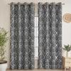 Full Blackout Curtain With Eco-Friendly Coating Floral Geometric Patterns Grommet Top Living Room Bedroom