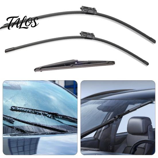 Replacement Front And Rear Wipers 3Pcs 24" 14" 10" Windshield Wiper Blades for MG ZS ZST EV All Weather Car Kit 2017-2024, Kit, Set Silent Natural