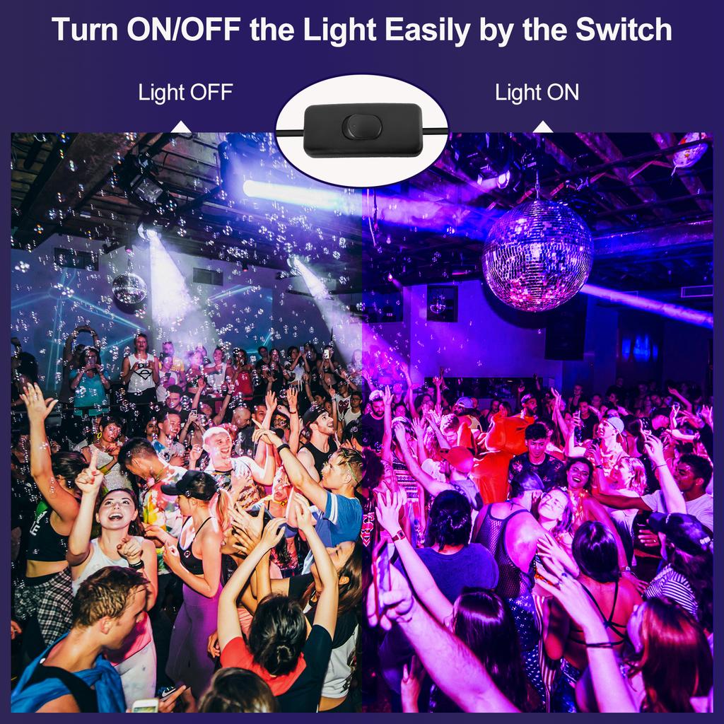 T-SUN 1PC 100W LED UV Black Lights Stage Blacklight Ultraviolet Flood Effect Light for Halloween Xmas Dance DJ Disco Party Bar