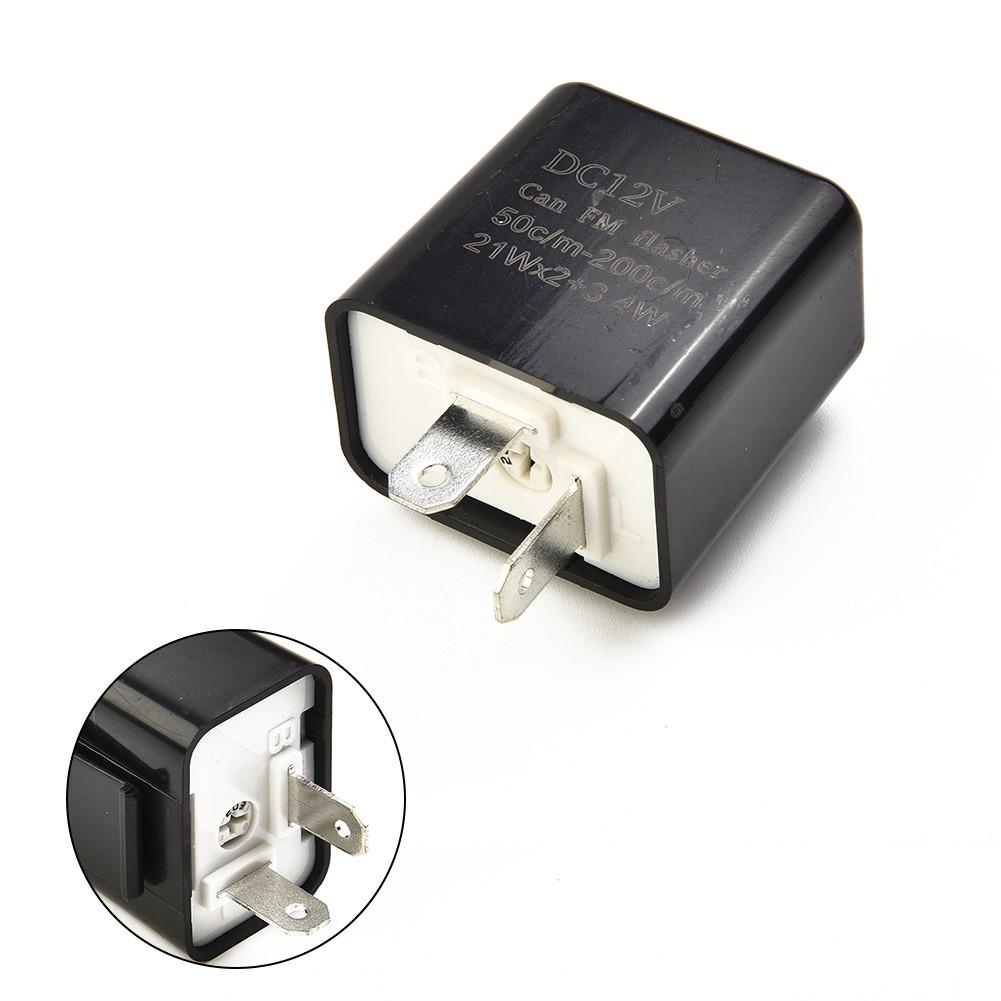 2kolíkové Nastavitelné otáčky LED Blikací relé Motocyklový ukazatel směru 12V