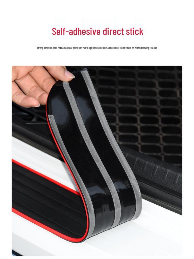 Gumowa listwa ochronna do bagażnika samochodowego, zapobiegająca kolizjom i zarysowaniom