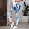 Women Plus Size High Waist Full Length Colorful Geometric Printed Yoga Leggings