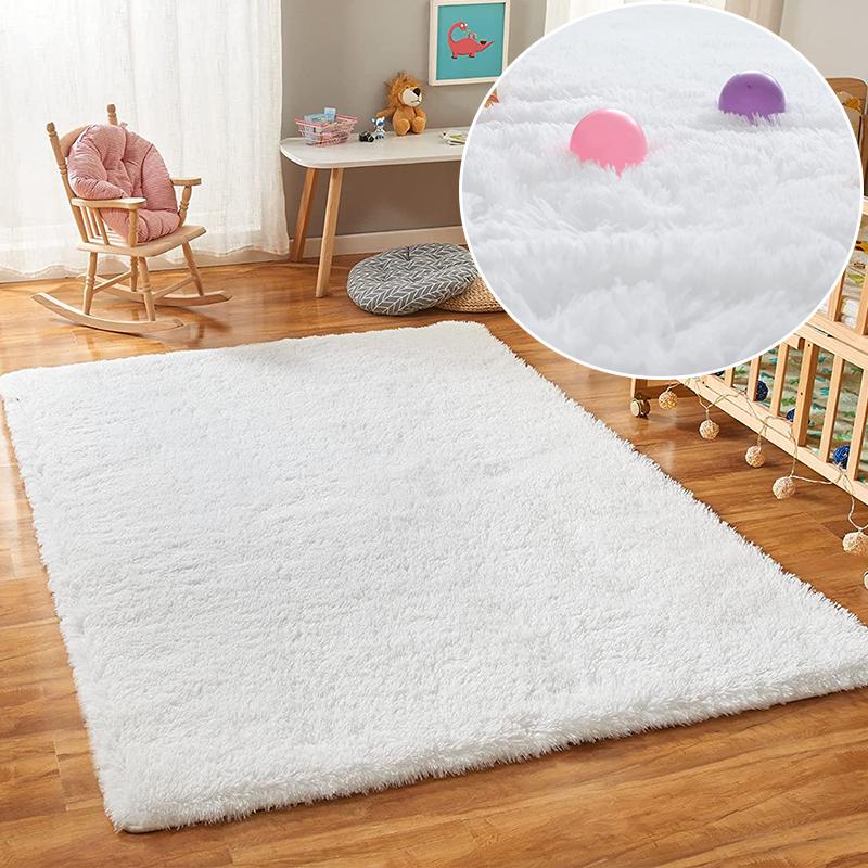 Plush Carpet For Living Room Large White Soft Fluffy Carpets Bedroom Thicken Floor Mat Teen Room Home Decoration Rugs