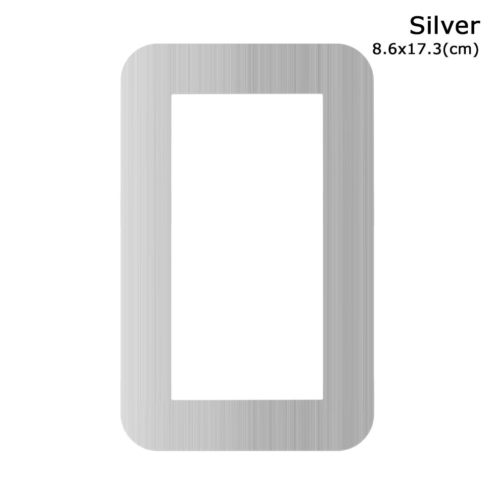 

Антигрязная неклейкая декоративная крышка, декоративная розетка, переключатель, защитная крышка, розетка, наклейка на стену 8.6x17.3cm серебряный