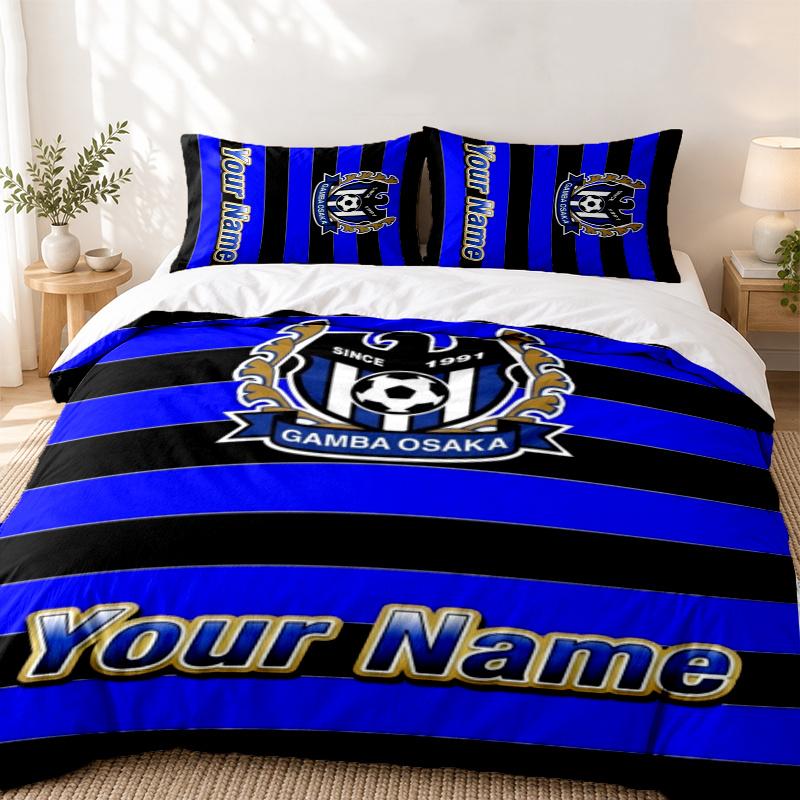 GAMBAOSAKA Custom Name 3pc set Perfect for bedroom use Comfortable bedding set includes a duvet cover and two pillowcases Ideal birthday or Christ