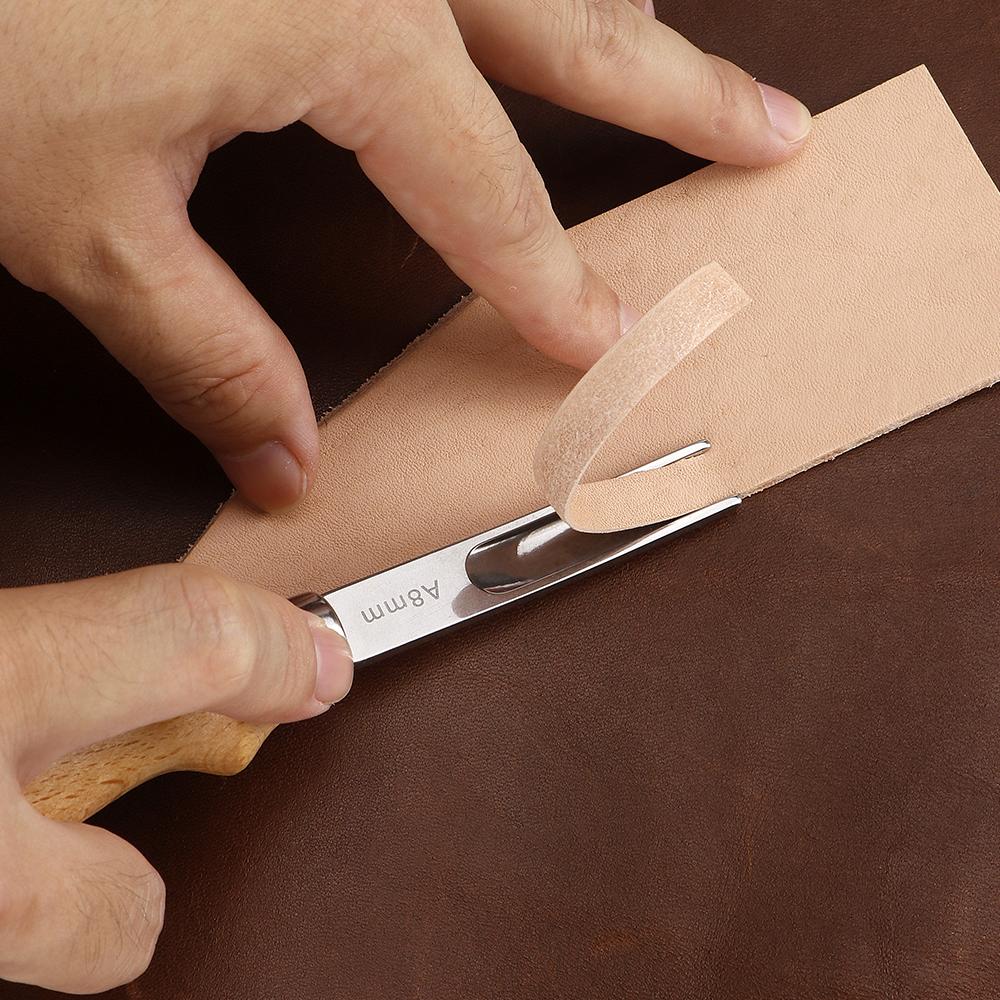 4/6/8mm Leather Edge Beveler Tool, Wide Head Leathercraft Edge Skiving Beveler, Leather Edge Cutting Trimmer, DIY Craft Tool