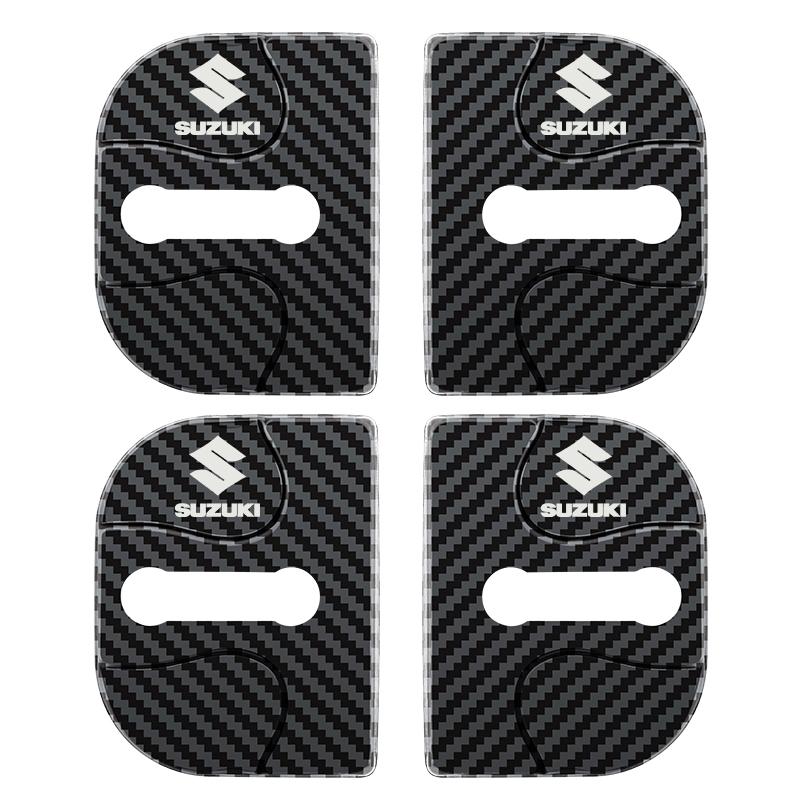 HECQ4 4 PCS/Set Fashion Stainless Steel Car Covers Door Lock Protecting Cover For Suzuki Vitara jimny SWIFT SX4
