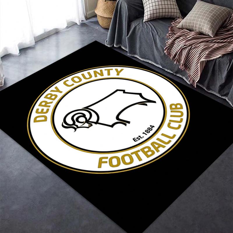 Derby County FC Carpet Rug for Living Room Bedroom Home Sofa Decoration,Kids Play Non-slip Floor Mat