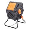 Compost Bin, 18.5-Gal Small Composting Tumbler, Compact Single Rotating Chamber with Sliding Door and Steel Frame, BPA Free Composter Bin Tumbler for