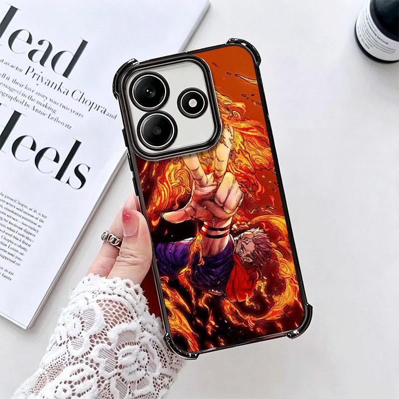 Anime Itadori Yuji JUJUSU Plating Phone Case For Xiaomi Redmi Note 14 15 Pro Plus 13 12 11 11S 11T 10 9S 9 5G Anti-Fall Airabag