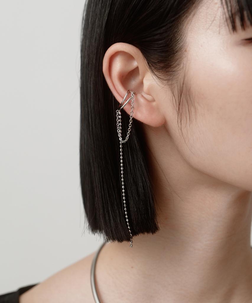 Novice Tokyo Long Chain Ear Cuff / Silver
