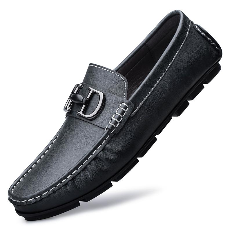 Fashion Men's Genuine Leather Loafers Slip-On Casual Shoes Comfortable Soft Sole Classic Driving Moccasins for Men Business Dress Shoes