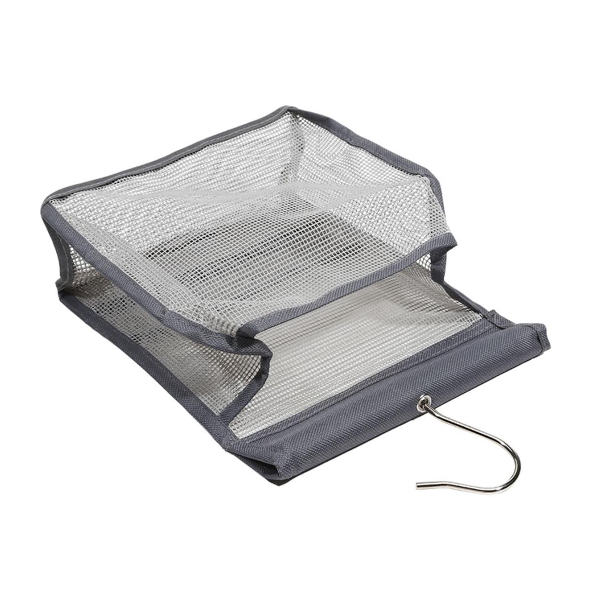 

Hanging Toiletry Kits PVC Mesh Hanging Bag Portable Quick Drying Shower Storage Bag Wall Mounted Cosmetics Toiletries Organizer one size серый