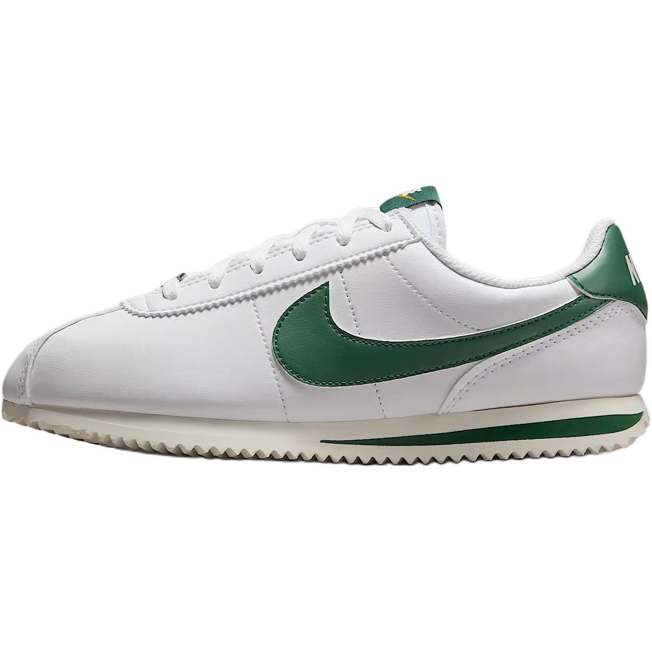 

Nike Cortez Synthetic Leather Low top Kids Lifestyle Shoes White/Green Unisex IH7653-103 38