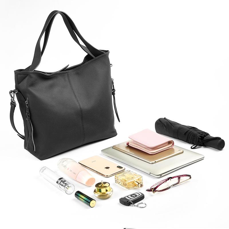 Leather Tote Bag Women's New Fashion Large-capacity Handbag First Layer Cowhide Women's Messenger Bag Shoulder Bag