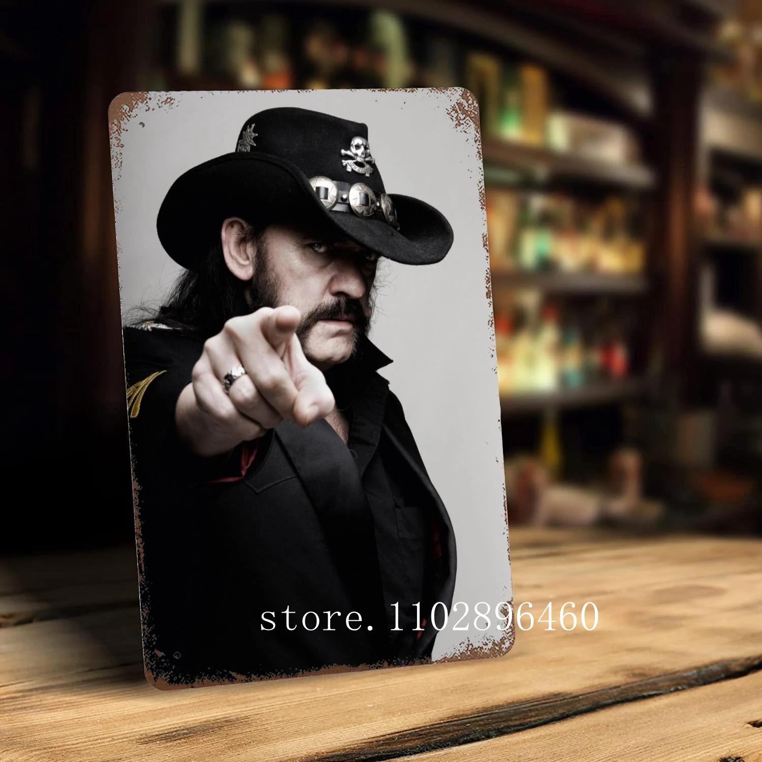 

lemmy kilmister Металеві таблички та знаки настінний декор Вінтажні бляшані знаки Капітан Металевий плакат Декор для бару пабу клубу Настінна прикраса 30x40cm(11.8x15.7inch)