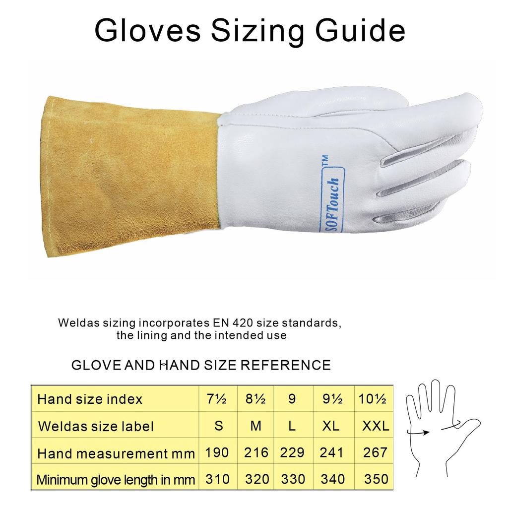 Weldas SOFTouch TIG Welding Gloves, Size L, 10-1009L