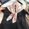 Luxury 100% Pure Silk Square Scarf Elegant Geometry Neckerchief Bandana Headband Pocket Square Soft Bag Accessory For Women Gift