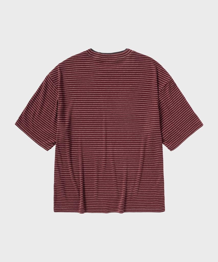 NONBLANK Striped Crop Hs T-Shirt_Red