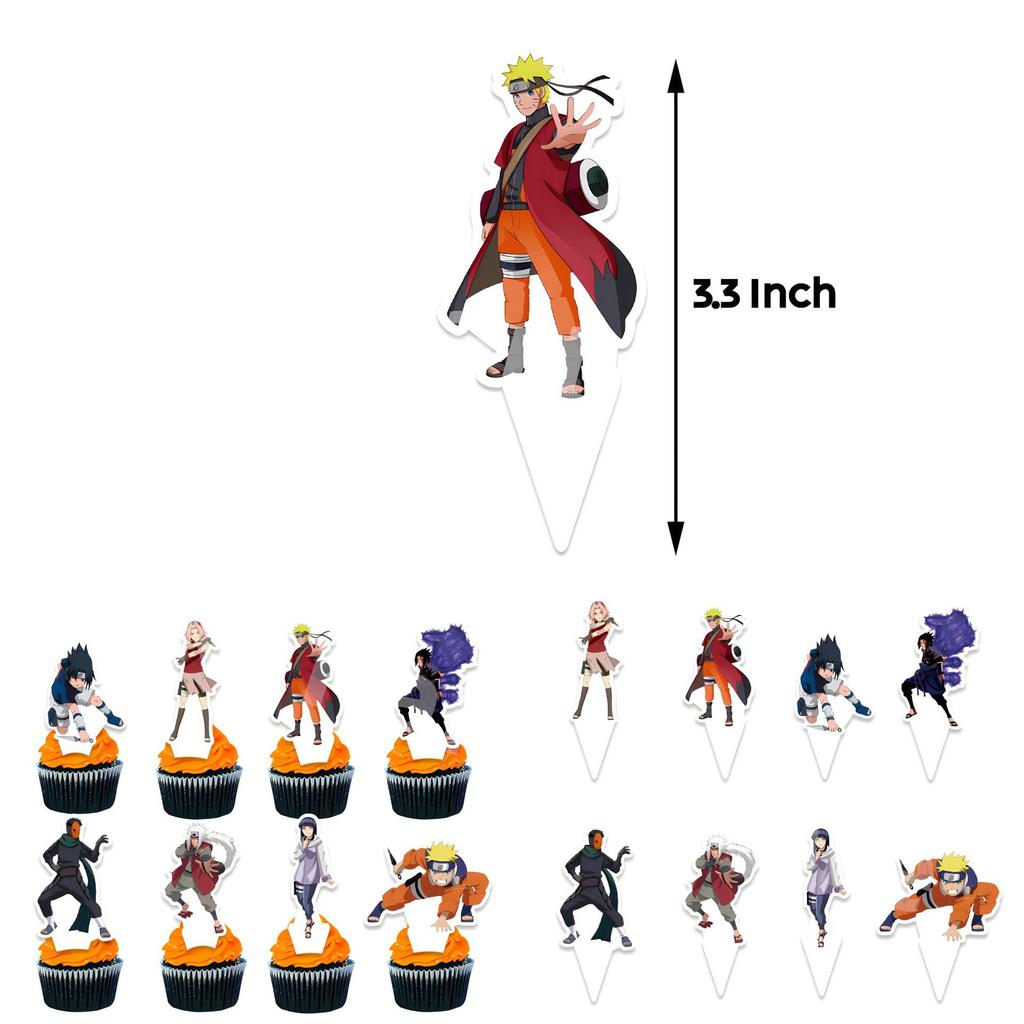 Naruto Kuchenaufsatz Naruto Figur Geburtstagsparty Zubehör Kuchen Dekoration Cupcake Toppers Gastgeschenke Babyparty Spielzeug Geschenke