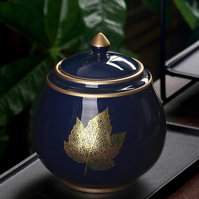 Tea Containers Ceramic Sealed Can Large Coarse Pottery Storage Tank Pu'er Tea Tea Canister Tea Caddy TeaJar Japanese Jar Storage