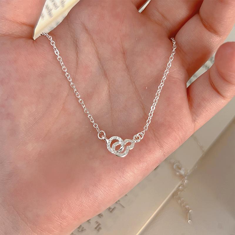 S925 Sterling Silver Zirconia Diamond Necklace for Women - Light Luxury Korean Style Clavicle Chain, Cute & High-End Fashion Accessory