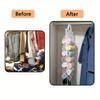 Pant Hanger Organizer - Foldable, Portable Clothes Rack with Zippered Compartments for Tights, Shirts, Jeans Space-Saving Design
