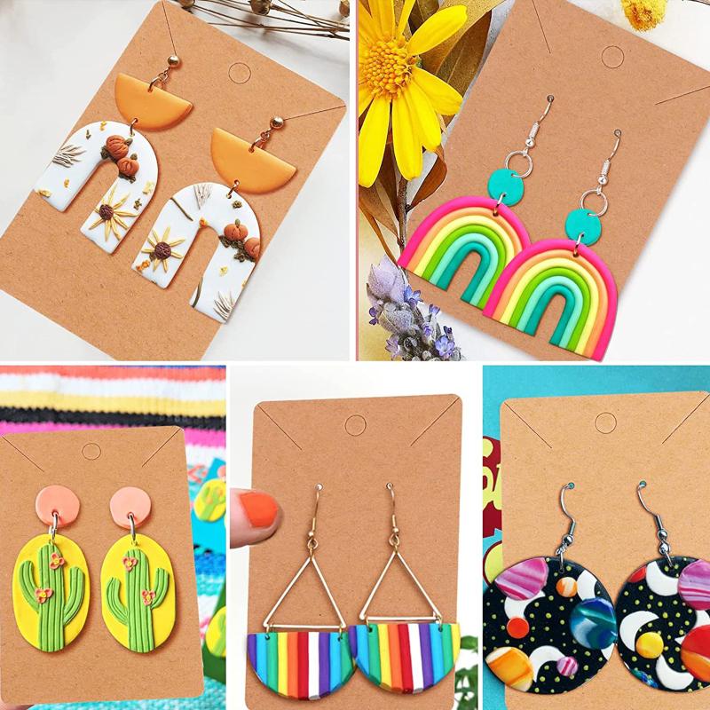 138pcs Diy Clay Earing Cutters Set Stainless Steel Earrings Accessories For Polymer Clay Jewelry