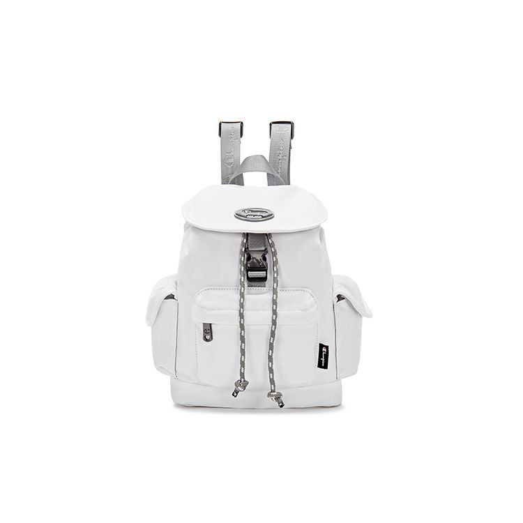 

Champion Y2K Backpack With Metal Logo Drawstring Buckle Multi-Pocket Sports Casual Fabric Backpack Unisex Backpack Gray White Black U4AACPU06 Black