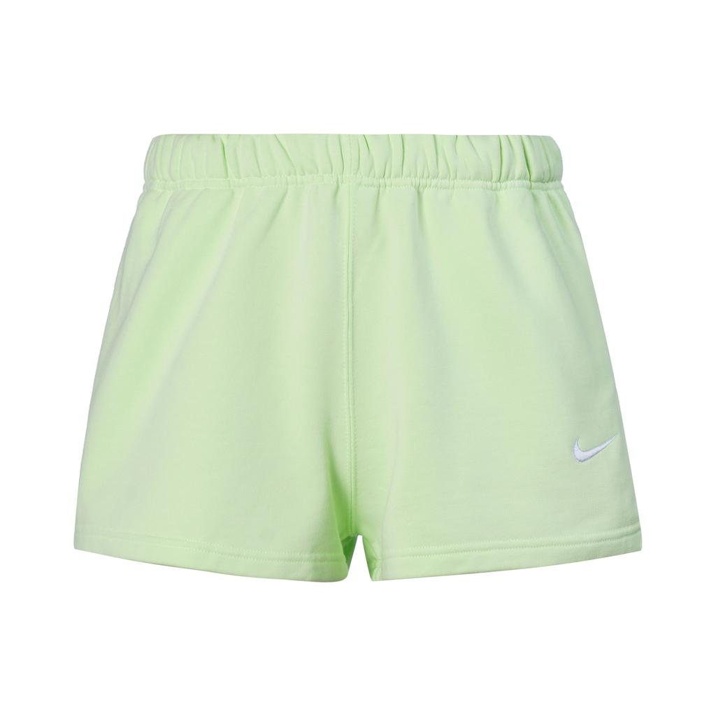 Nike Lab Nrg Fleece Logo Embroidered Solid Color Shorts Women Shorts Fluorescent-Yellow AV8285-701