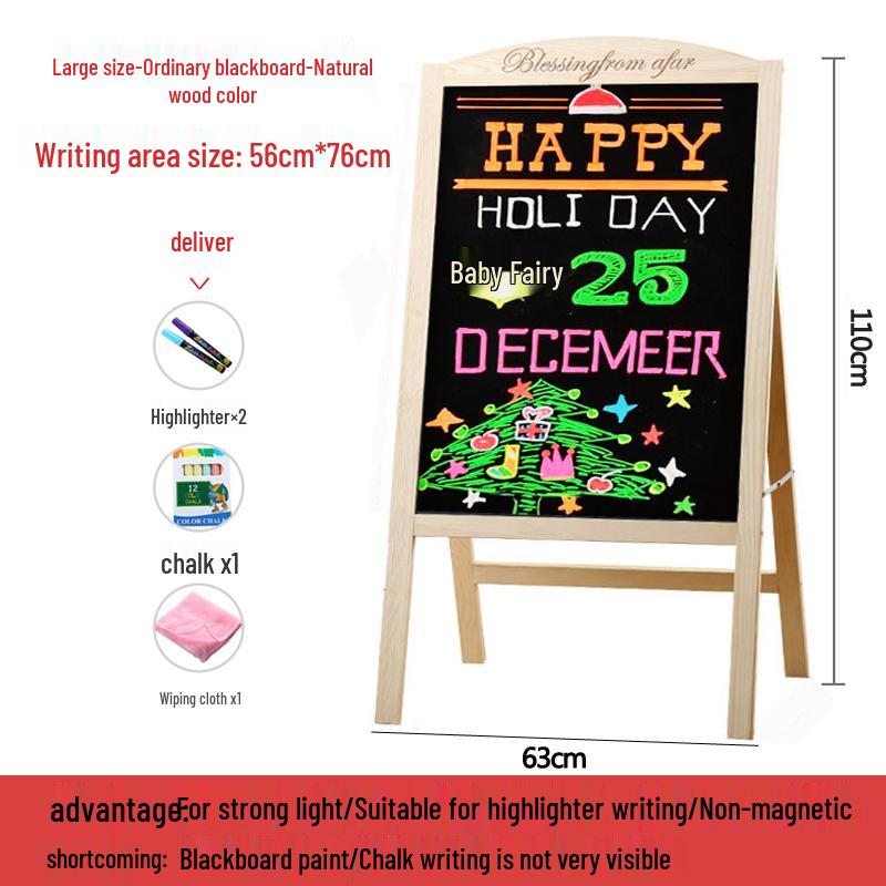 Small Luminous Blackboard Display Stand for Shop Advertising and Handwritten Signage