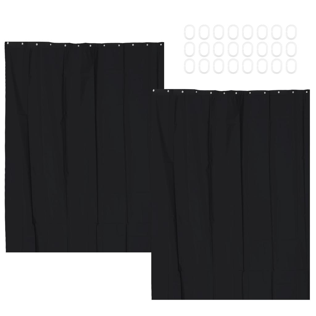 PEVA Shower Curtain Waterproof Plastic Clear Bath Curtains Transparent/Colorful Bathroom Curtains Mildew Home Luxury with Hooks