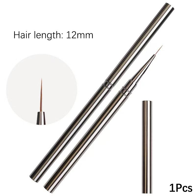 1Pcs Nail Art Brushes French Nail Liner Pens 10/12/23Mm Ultra-Fine Long Wire Drawing Painting Manicure Tool