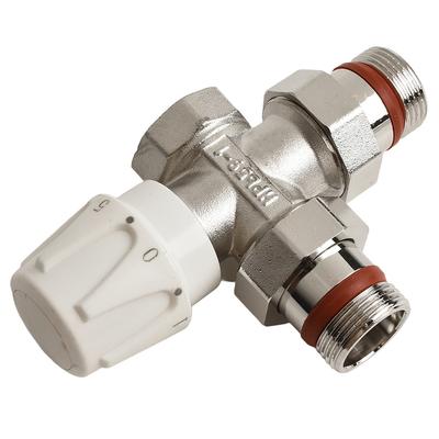Home Heating Silver White Thermostatic Valve Leak Proof Valve Valve Radiator Thermostat Solid Brass Construction