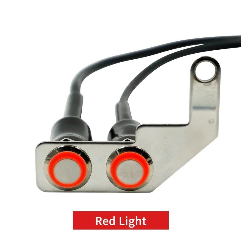 DC12V Stainless Steel Motorcycle Switch ON-OFF Handlebar Adjustable Mount Waterproof Switches Button LED Waterproof Headlight