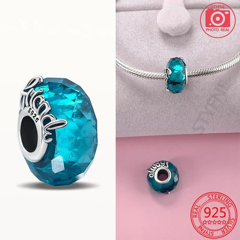 Brand New Copper Metal Colored Shiny Murano Glass Bead Components Round Charm Bead Components Compatible With Authentic Original Bracelet High