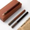 Luxury Retro Wood Bronze Fountain Pen Office Business Writing Art Calligraphy Ink Pens 0.5mm School Student Stationery Gifts