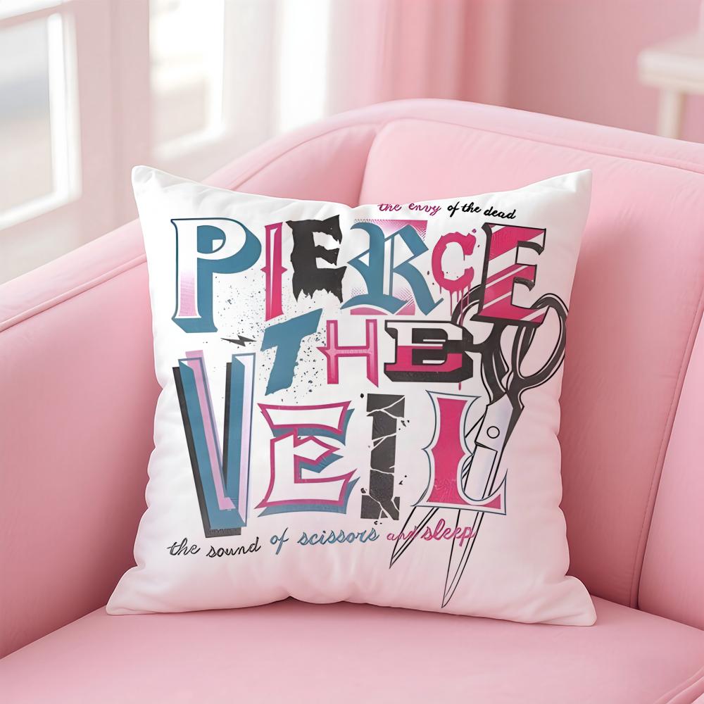 p-Pierce The Veil Cushion Cover Comfortable Reversible Pillow Cover Ideal for Car Sofa Bedroom & Beyond