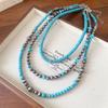 European and American acrylic irregular oval beaded necklace light luxury niche collarbone chain personalized exaggerated item decoration