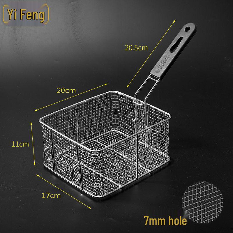 304 Stainless Steel Frying Basket for Electric Fryer - Oil Control, Thickened Design for Frying Skewers and French Fries